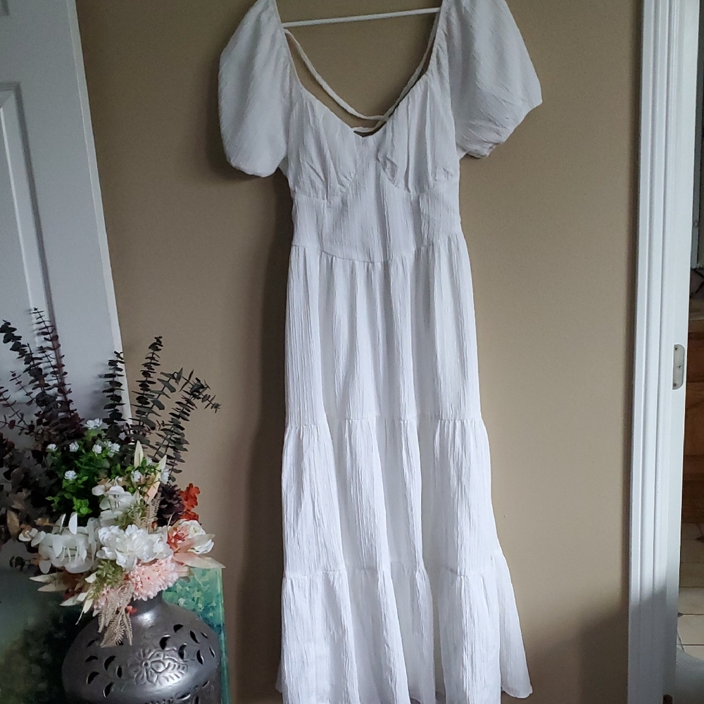 American Eagle Outfitters White Maxi Dress